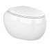 CLOSC3901WH + CLOWC1446AWHA CLOUD Унитаз подвесной с крышкой Duroplast, SLIM, Soft Close, Quick Release, безободковый, белый глянец (1 сорт)