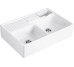 DOUBLE-BOWL SINK Кухонна мийка з двома чашами 895x220x630 та POP-UP, без отвора для змішувача (632392R1) White alpine glossy