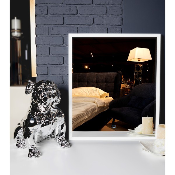 Дзеркало Люче black 80x70, сенсор, підсвітка Aqua Rodos