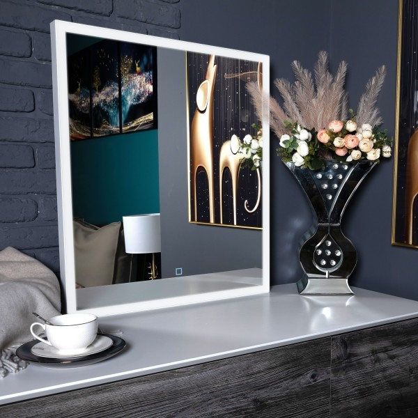 Дзеркало Люче black 80x70, сенсор, підсвітка Aqua Rodos