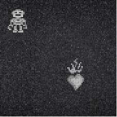 Мозаїка Hearts And Robots Black 0.97x0.97 The Crystal Collection злекції The Crystal Collection The Crystal Collection
