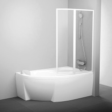Шторка для ванны VSK2 Роса II 170 R Transparent Белый 76PB0100Z1