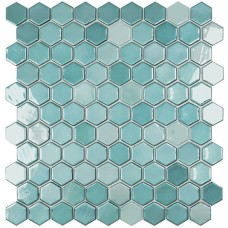 Мозаика 31,5*31,5 Lux Turquoise Hex 6001H