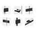 Душова кабіна прямокутна EVENTA BLACK CROME 1D 100x90x200 L скло clear ACTIVE SHIELD 8мм