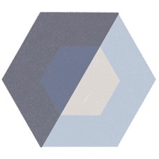 G-7230 CUBE BLUE NATURAL HEXAGON 11MM 25x29 (шестигранник) (плитка для підлоги та стін)