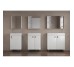 ATLANT комплект меблів 50см білий: тумба підлогова, 1 дверцята + дзеркальна шафа 50*60см + умивальник меблевий