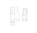 ATLANT комплект меблів 50см білий: тумба підлогова, 1 дверцята + дзеркальна шафа 50*60см + умивальник меблевий