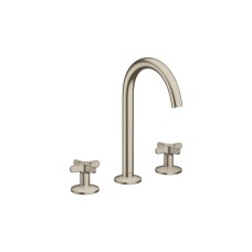 Смеситель AXOR One Cross 170 для умывальника на 3 отверстия с донным клапаном push-open, Brushed Nickel 48040820 Смеситель AXOR One Cross 170 для умывальника на 3 отверстия с донным клапаном push-open, Brushed Nickel 48040820