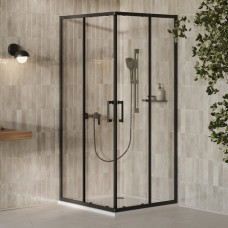 Душевая кабина X-Point Slim XPSRV2 100 черный Transparent
