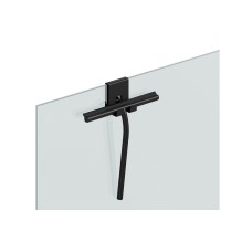 Крючок с водосгоном на стекло (одинарный) &quot;STYLE&quot;, RAL9005 (black mat)