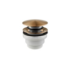 Сливной клапан для умывальника клик-клак, универсальный, пластик, brushed rose gold KFA 660-310-34 Сливной клапан для умывальника клик-клак, универсальный, пластик, brushed rose gold KFA 660-310-34 Смесители Краковская Арматура (KFA) — польская фабрика с 1922 года