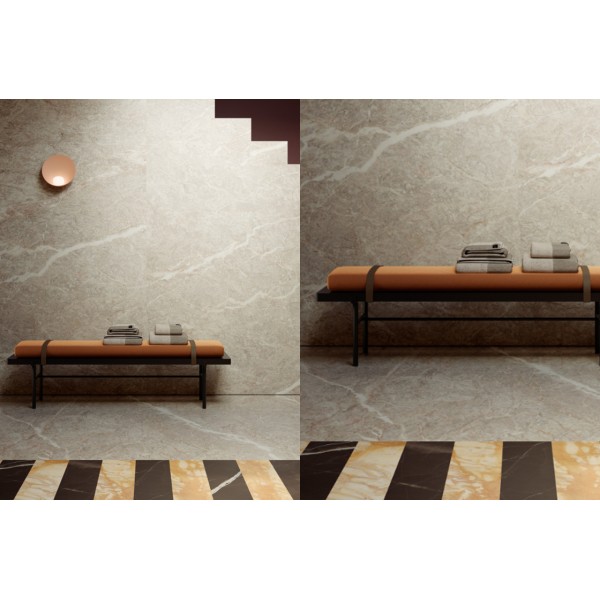 MEPE GRANDE MARBLE LOOK CALACATTA BLACK SATIN 160х320 (плитка для пола и стен)