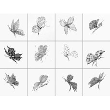 Декор (20x20) Madama Butterfly (set 12pcs) - (Bianco Extra) - Madama Butterfly з колекції Mad Декор (20x20) Madama Butterfly (set 12pcs) - (Bianco Extra) - Madama Butterfly з колекції Mad