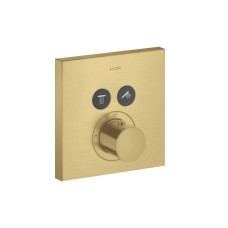 Термостат для 2-х потребителей Axor ShowerSelect square скрытого монтажа, Brushed Gold Optic 36715250