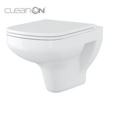 Подвесной унитаз Colour CleanOn с крышкой Slim дюропласт soft close SZCZ1001261608 Подвесной унитаз Colour CleanOn с крышкой Slim дюропласт soft close SZCZ1001261608