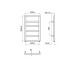 SQUARE, Рушникосушка електрична EL2, 530х900 мм, matt black (100271967)