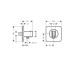 Шлангове під'єднання AXOR Fixfit Porter Softcube з тримачем, Brushed Nickel (36724820)