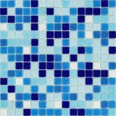 R-MOS B113132333537 мікс блакитний-6 на сітці 20x20 (1 сорт) Mosaico De Lux — мозаїка для басейнів, ванних і декору