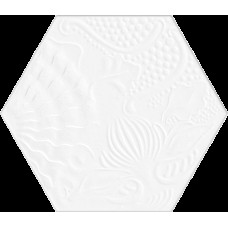 GAUDI LUX WHITE 22x25 (шестигранник) (плитка для підлоги та стін)