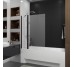 Шторка на ванну двоелементна Dakota 1100х1400мм black matt, скло 6мм clear Koller Pool