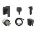 Комплект гигиенического душа Hansgrohe Vernis Shape с лейкой Noken Square, Matt Black 20220002