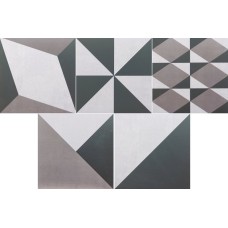 20x20 Geometric Mix Dec. Gris-Geometric из коллекции Geometric Geometric Керамическая плитка Cevica