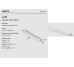 Полиця "LOFT" 800 гачок R, RAL9016 white mat