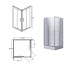 Кабіна квадратна MODERN 90x90x165 скло mrozone, профіль хромований