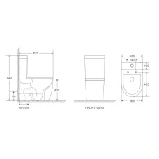 DFL0460211W Flow Компакт 630x390x840 mm с крышкой soft-close, Vortex Flush, белый глянец (1 сорт) Flow