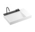 Умывальник Avalegra AquaUnit 780/475 R без перелива QuickClean+ со смесителем, Brushed Black Chrome (22473340)