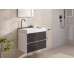 Умывальник Avalegra AquaUnit 780/475 R без перелива QuickClean+ со смесителем, Brushed Black Chrome (22473340)