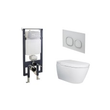 PACK I-COMFORT, Унітаз з кришкою i-Comfort з фунцією біде + Інсталяція + Кнопка, white (100367608) PACK I-COMFORT, Унітаз з кришкою i-Comfort з фунцією біде + Інсталяція + Кнопка, white (100367608)