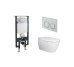 PACK I-COMFORT, Унітаз з кришкою i-Comfort з фунцією біде + Інсталяція + Кнопка, white (100367608)