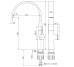 Змішувач для кухні TOPAZ  MODERNO TMD-33203S-H78A, Шланги TAQ-M0865 TOPAZ