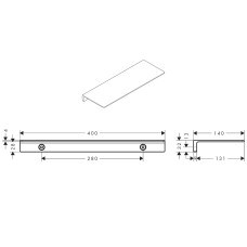 AddStoris Поличка 40.0 x 14.0 см Matt White (41794700)