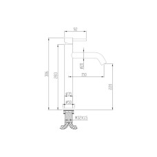 550536N Flow Змішувач д/раковини, високий, brushed nickel (1 сорт) 550536N Flow Змішувач д/раковини, високий, brushed nickel (1 сорт)