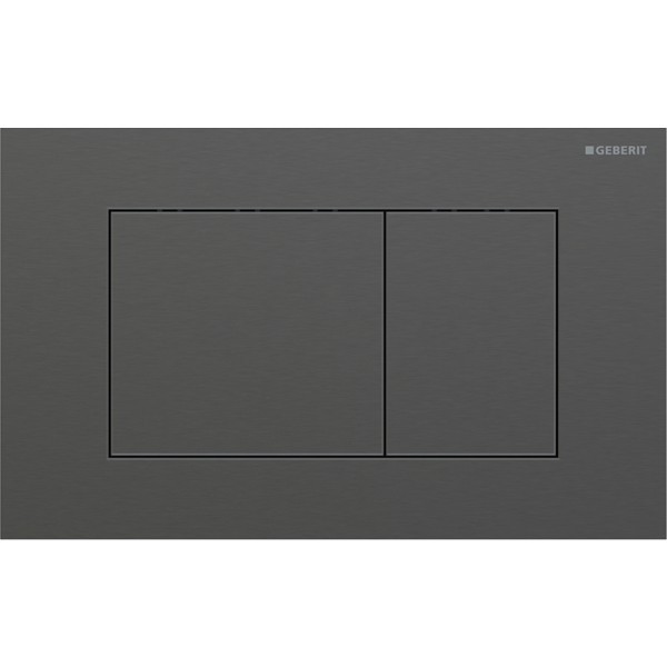 SIGMA40 SQUARE смывающая клавиша для двойного смыва, черный хром/матовый, легко чистится
