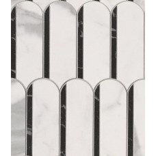 Мозаїка 28.2x31 fQKP Roma Gold Carrara Superiore/Nero Elegante Archs Mosaico FAP Roma Gold з колекції Roma Gold FAP