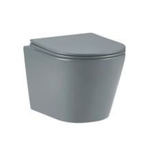 VLTAVA унитаз подвесной (52*36*36 см, rimless, сиденье duroplast) антрацит матовый