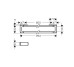 Поручень рейлінг настінний Axor Universal 894 мм, Brushed Nickel 42833820