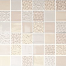 Мозаїка (28.8x28.8) MEM401L Mosaico Memento 4,6X4,6Mix 1Bianco-Cipria-Avorio - Memento з колекції Memento Quintessenza Memento