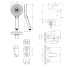 KIT 20082 набір змішувачів (3 в 1), змішувач для умивальника, змішувач для ванни, душовий гарнітур із тримачем