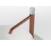 ROUND CUSTOM Змішувач для умивальника h306 мм, підключення 3/8  brushed copper+carrara marble (700034583 cm)