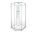 SHOWERAMA 10-5 Comfort  душова кабіна п`ятикутна 90х90 см, профіль срібний, прозоре скло/ матове скло