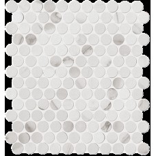 ROMA DIAMOND STATUARIO ROUND GRES MOSAICO 29.5x32.5 FNJE (мозаика)