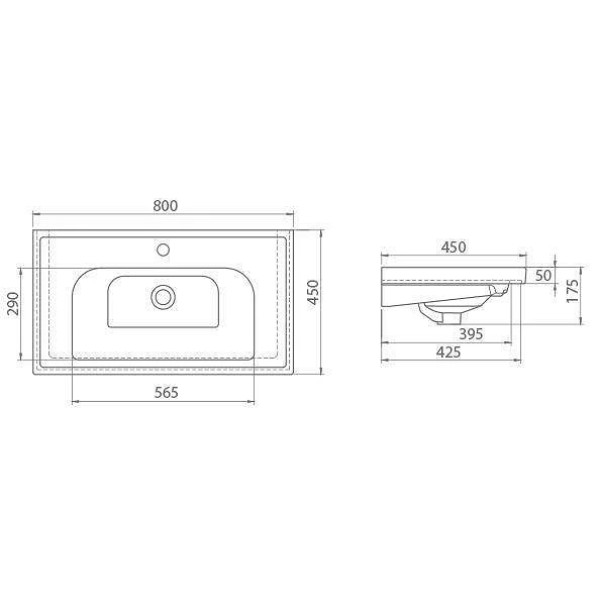 Тумба Винтаж консольная 80 см с умывальником Frame (севилья) Aqua Rodos