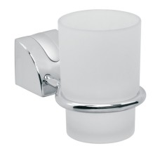 Склянка для зубних щіток CASCATA, матова, з тримачем хром FERRO