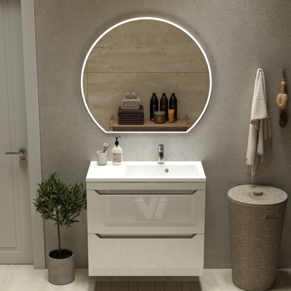 SMITH 80 белый глянцевый Fancy Marble