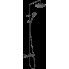 Душевая система Vernis Blend Showerpipe 200 1jet EcoSmart с термостатом Matt Black (26089670)