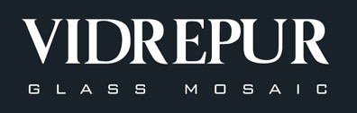 Логотип Vidrepur — фабрика скляної мозаїки з Кастельйона, Іспанія